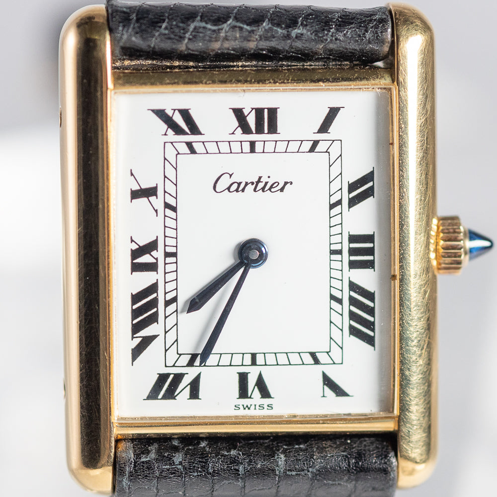 CARTIER LM Pre Must TANK Ref.15705 w.BOX&Paper NEW OLD STOCK