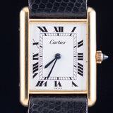 CARTIER LM Pre Must TANK for Europe Ref.15705 w.BOX NEW OLD STOCK