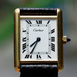 CARTIER LM Pre Must TANK for Europe Ref.15705 w.BOX NEW OLD STOCK