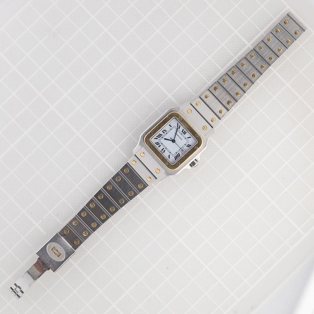 CARTIER LM Santos Carree Ref.2961 w.BOX & paper