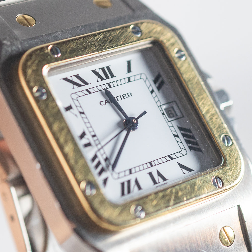 CARTIER LM Santos Carree Ref.2961 w.BOX & paper