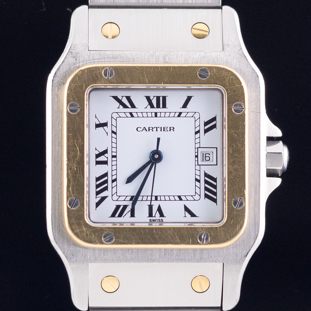 CARTIER LM Santos Carree Ref.2961 w.BOX & paper