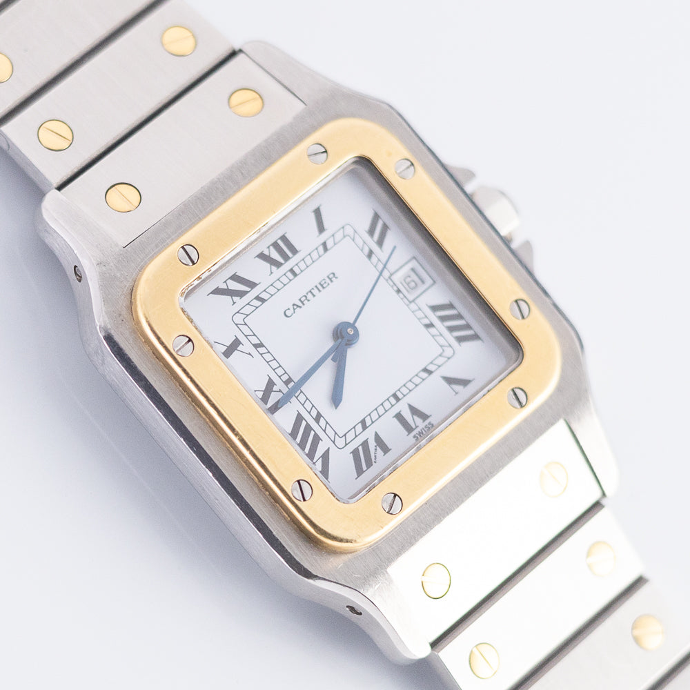 CARTIER LM Santos Carree Ref.2961 w.BOX & paper