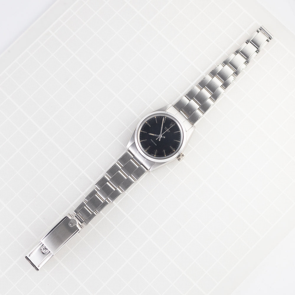 ROLEX OYSTER Black Gilt Dial Ref.6426