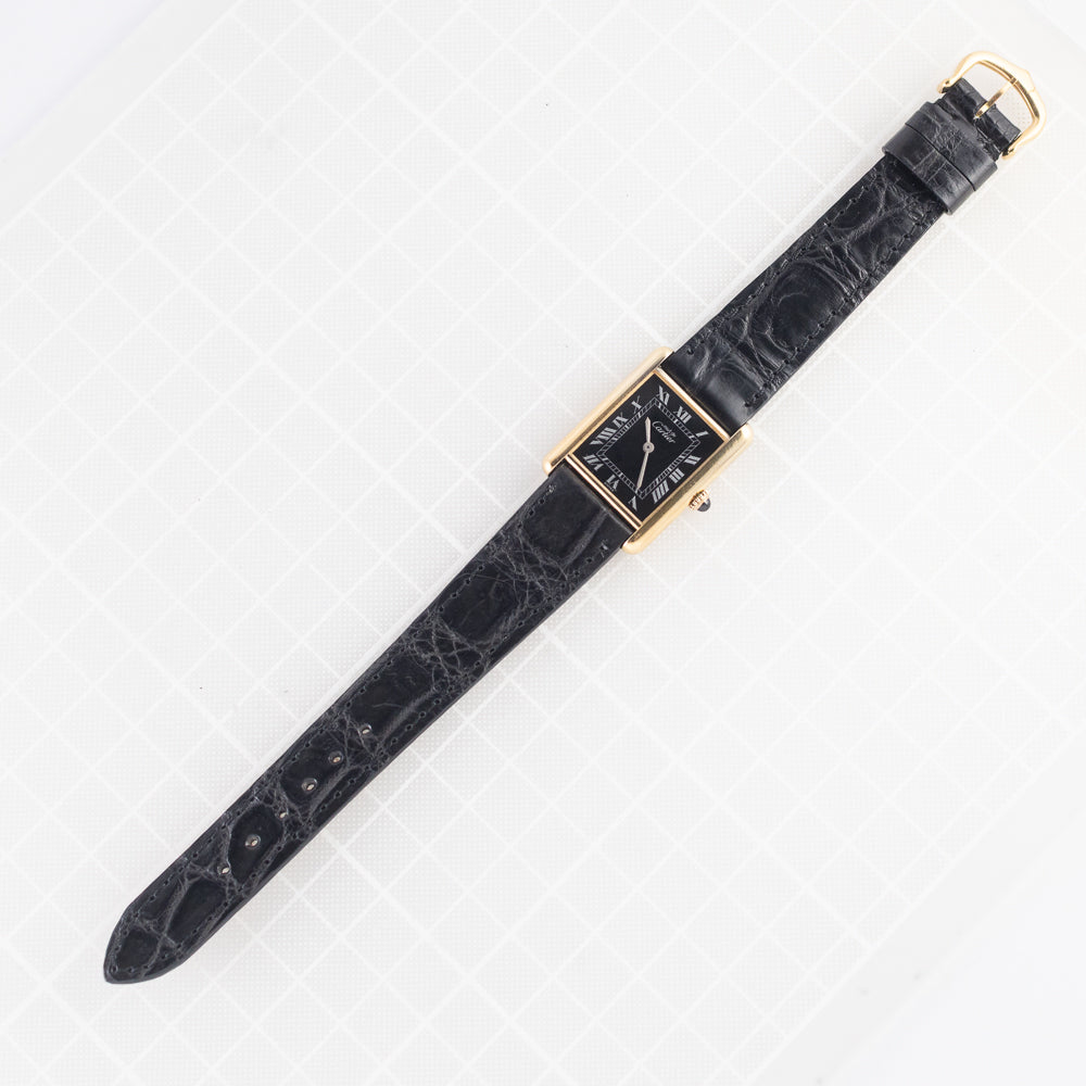 CARTIER LM MUST DE TANK BLACK ROMAN MANUAL