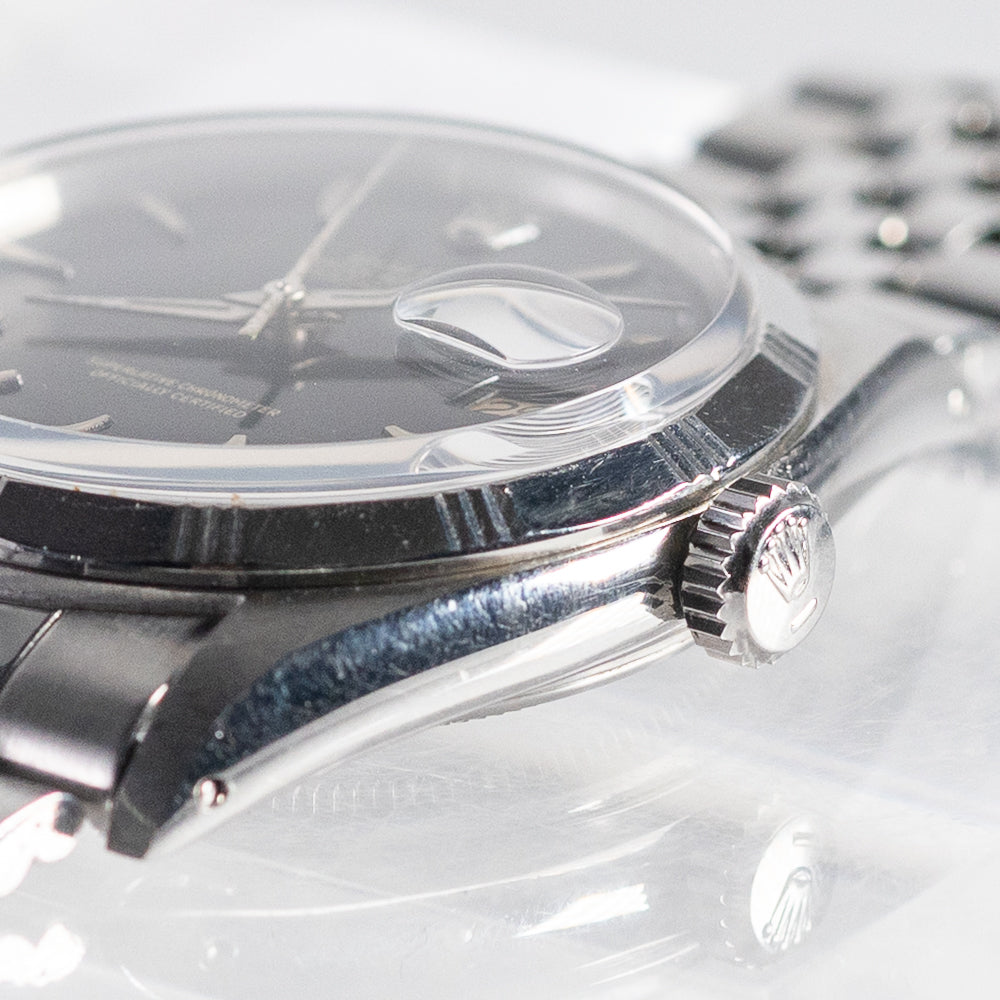 ROLEX DATEJUST Ref.1603 Bamboo Bezel Black Gilt Dial