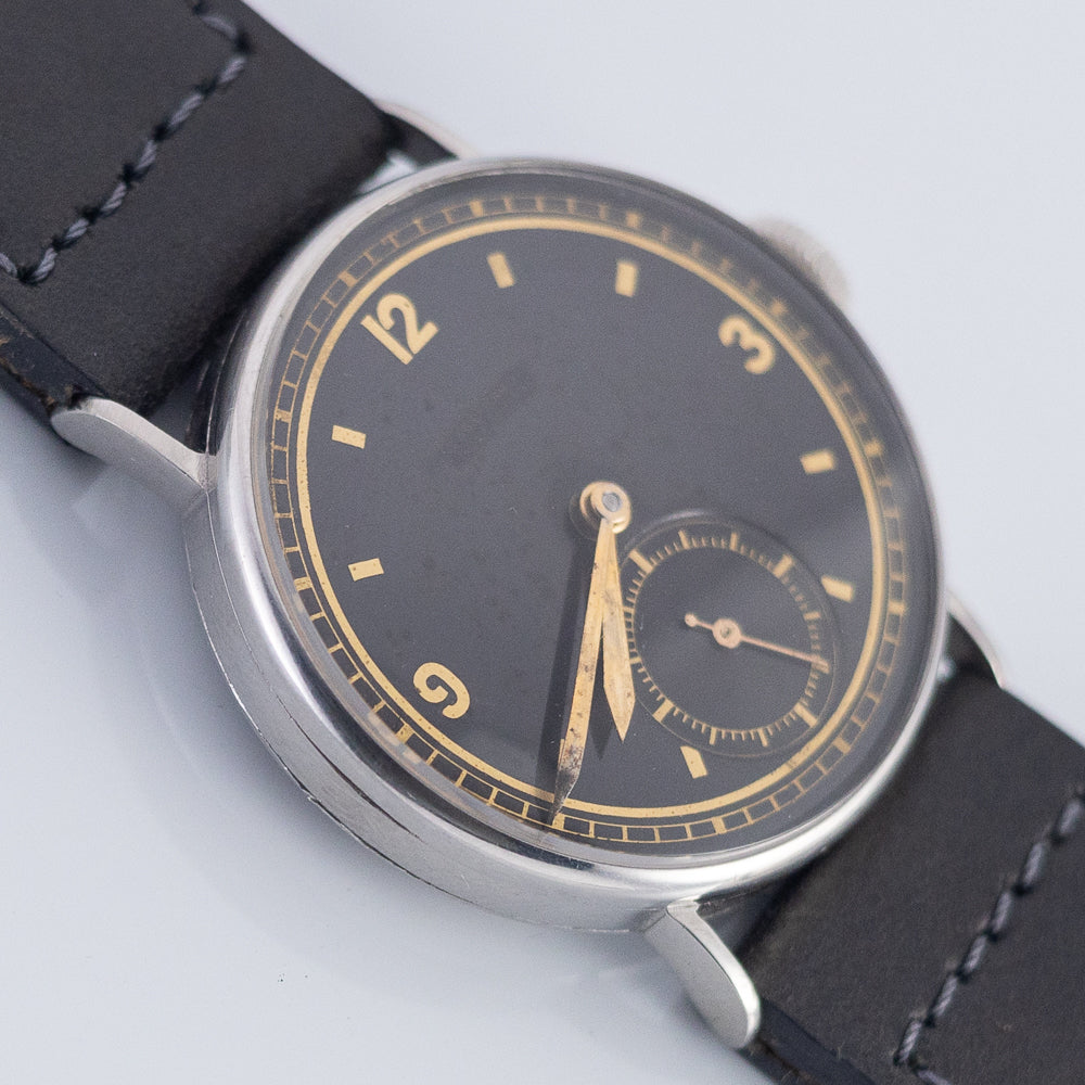 ULYSSE NARDIN Black Gilt Dial 1930's