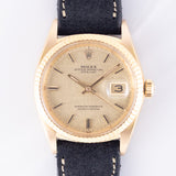 ROLEX DATEJUST Ref.1601 Linen Dial 18K Yellow Gold