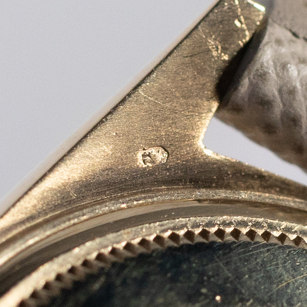 ROLEX DATEJUST Ref.1601 14K Yellow Gold Black Gilt DOORSTOP Dial