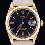 ROLEX DATEJUST Ref.1601 14K Yellow Gold Black Gilt DOORSTOP Dial