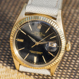 ROLEX DATEJUST Ref.1601 14K Yellow Gold Black Gilt DOORSTOP Dial