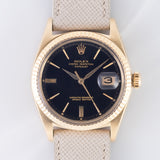 ROLEX DATEJUST Ref.1601 14K Yellow Gold Black Gilt DOORSTOP Dial
