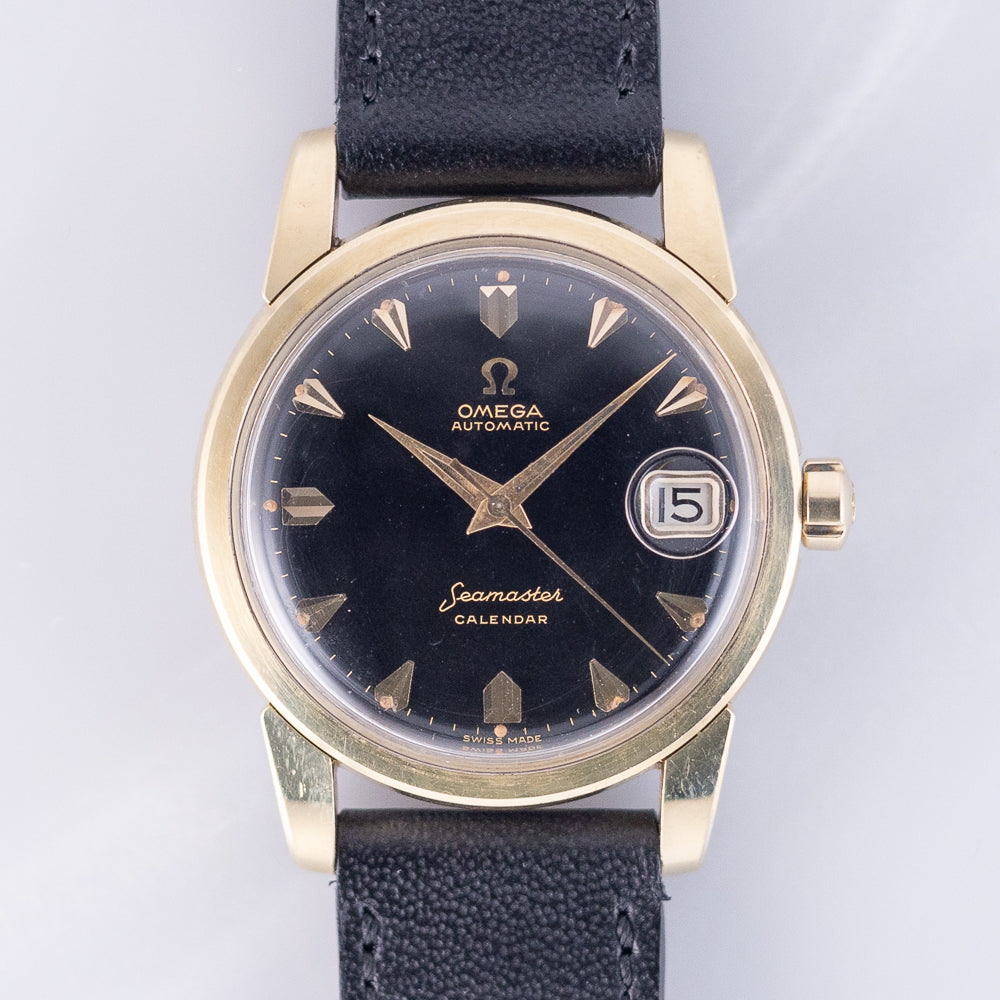 OMEGA Seamaster Calendar Black Gilt Dial Ref.2849 10SC mint