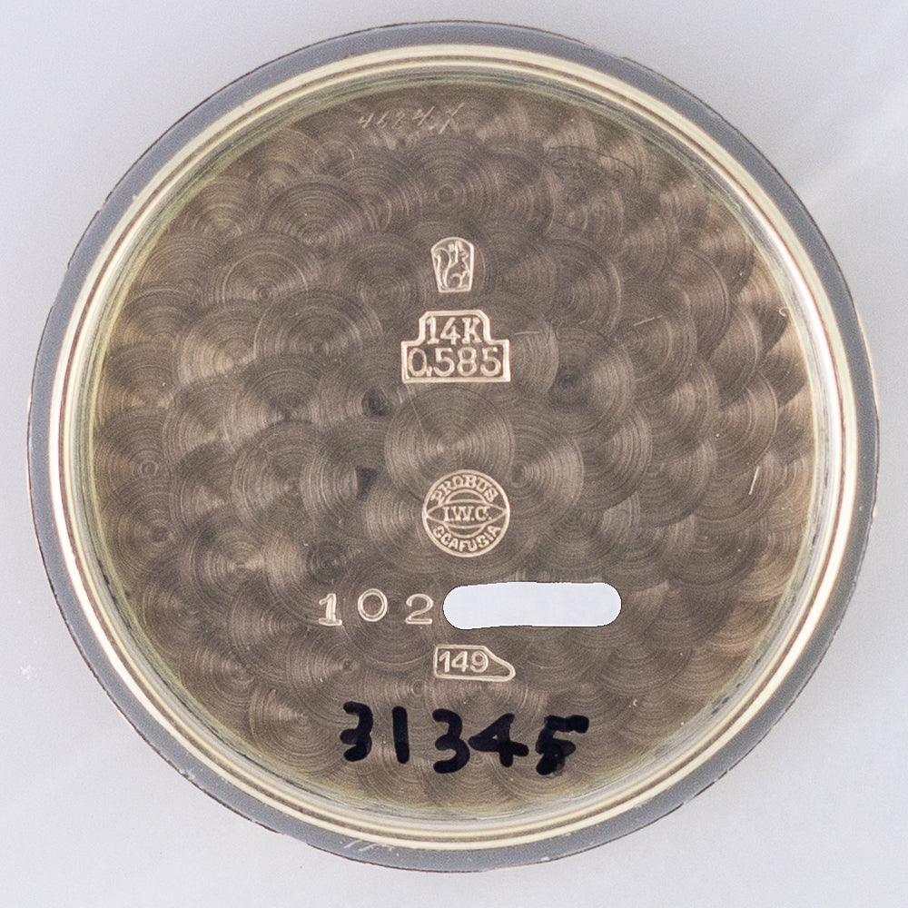 IWC Calatrava Cal.83 14KYG Earliest Screw-in Case Back 1939 w.Extract from the Archives