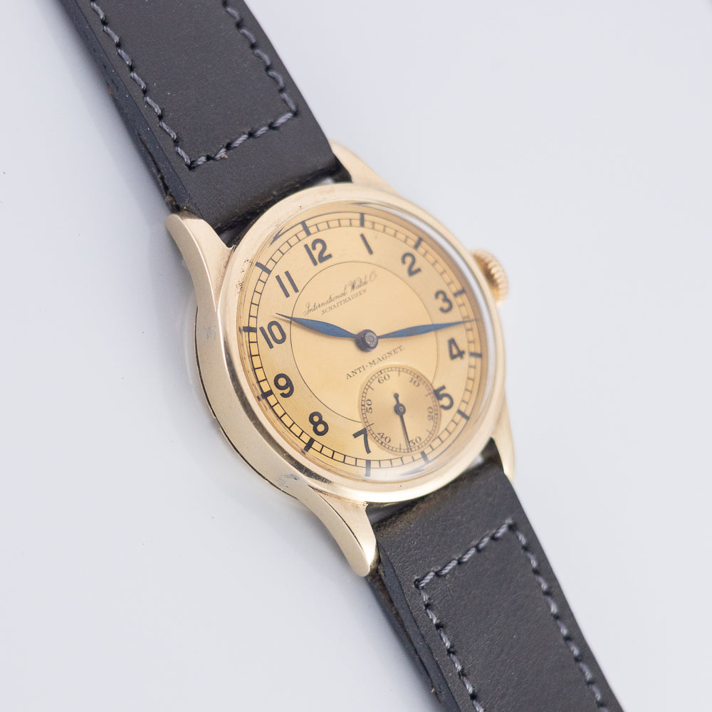 IWC Calatrava Cal.83 14KYG Earliest Screw-in Case Back 1939 w.Extract from the Archives