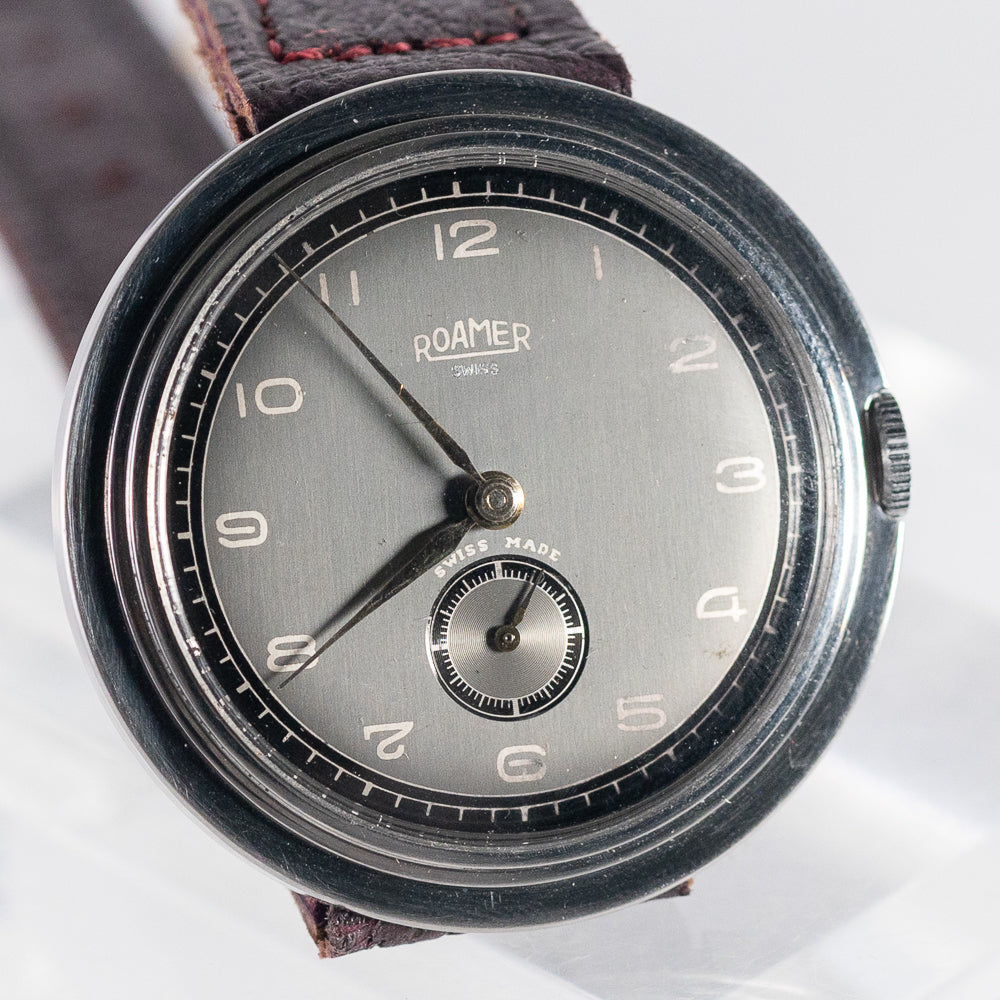 ROAMER OVERSIZE 40mm DISCO VOLANTE 1930's NEW OLD STOCK w.Tag