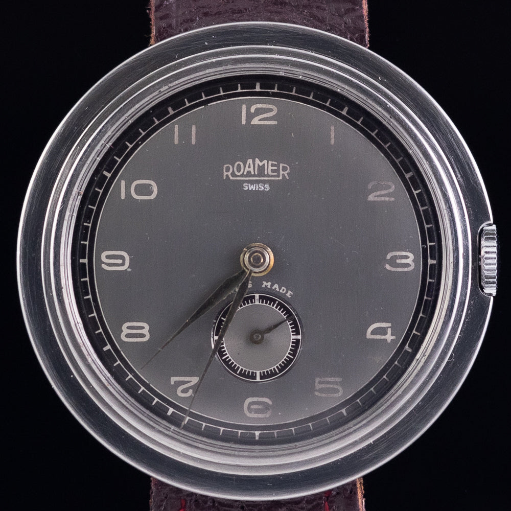 ROAMER OVERSIZE 40mm DISCO VOLANTE 1930's NEW OLD STOCK w.Tag