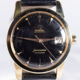 OMEGA Seamaster Ref.2849 18K Yellow Gold Black Gilt Dial w.Box and Paper