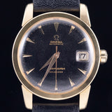 OMEGA Seamaster Ref.2849 18K Yellow Gold Black Gilt Dial w.Box and Paper