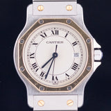 CARTIER LM SANTOS OCTAGON Ref.187902 NOS W.BOX&PAPER