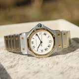 CARTIER LM SANTOS OCTAGON Ref.187902 NOS W.BOX&PAPER