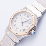 CARTIER LM SANTOS OCTAGON Ref.187902 NOS W.BOX&PAPER