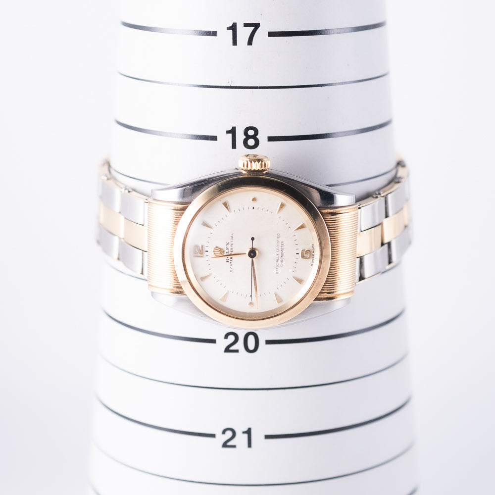 ROLEX Hooded BUBBLE BACK Ref.6065 w.CHROMWELL Bracelet