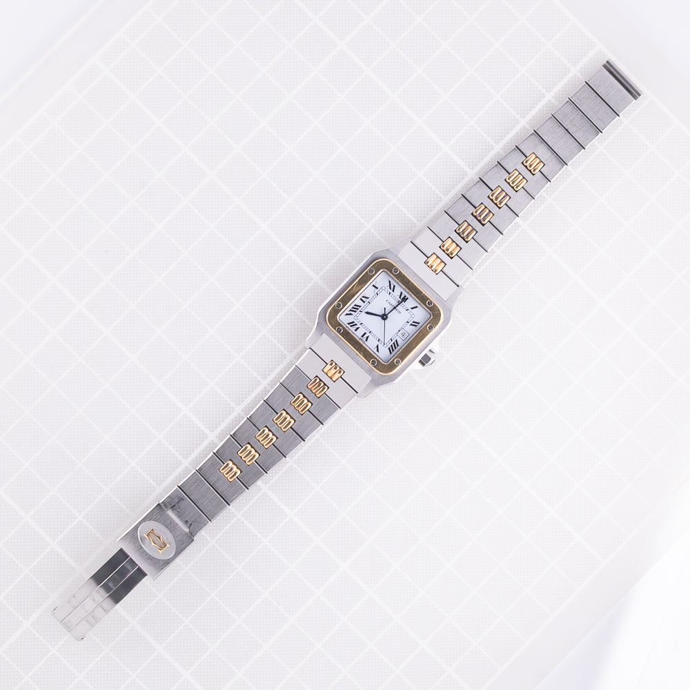 CARTIER LM Santos Ref.2961 AUTOMATIC Godron Bracelet MINT CONDITION