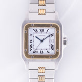 CARTIER LM Santos Ref.2961 AUTOMATIC Godron Bracelet MINT CONDITION