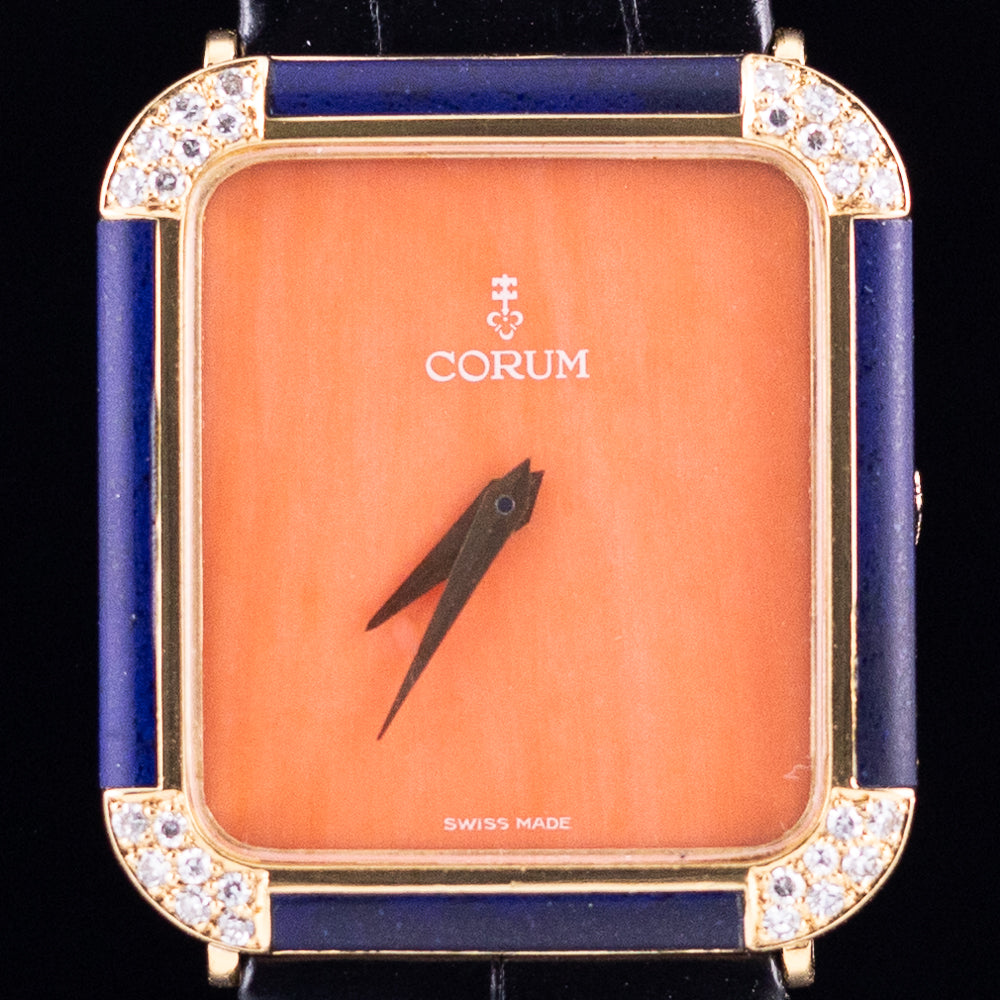 CORUM Coral Dial Lapis Lazuli Bezel Ref.27538 w.BOX