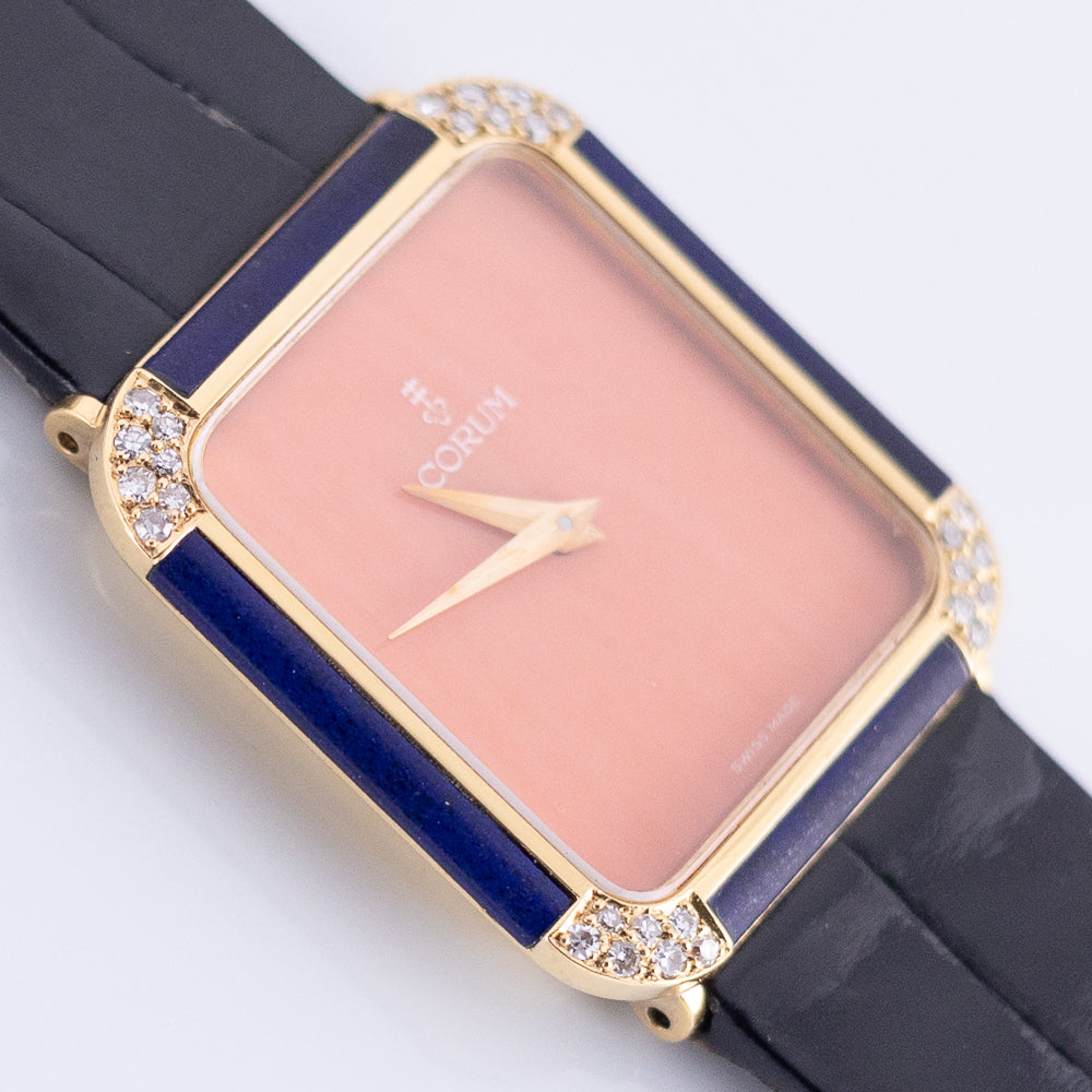 CORUM Coral Dial Lapis Lazuli Bezel Ref.27538 w.BOX