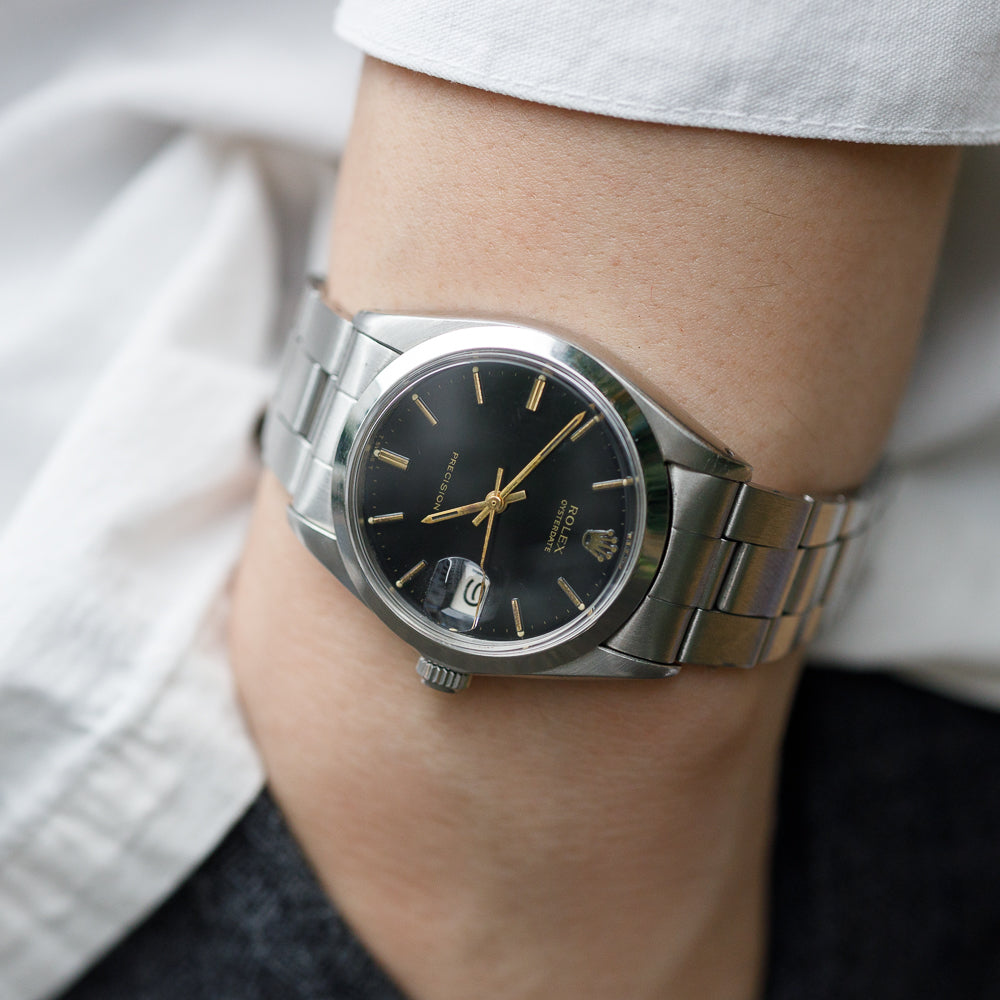 ROLEX OYSTERDATE Ref.6694 Black Mirror Dial
