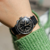 CYMA Black Gilt Dial Cylinder Case Valjoux 22