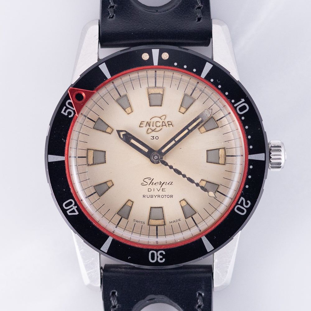ENICAR RARE White Dial Ref.100/224