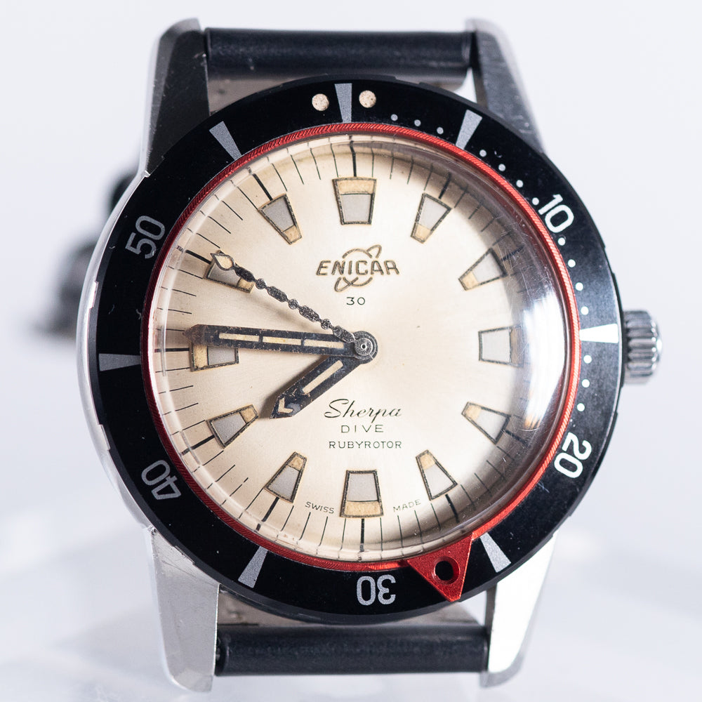ENICAR RARE White Dial Ref.100/224