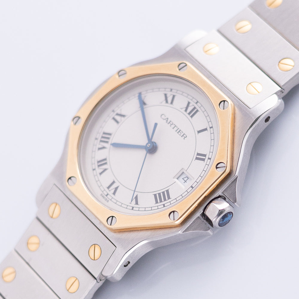 CARTIER LM SANTOS OCTAGON Ref.187902 W.BOX