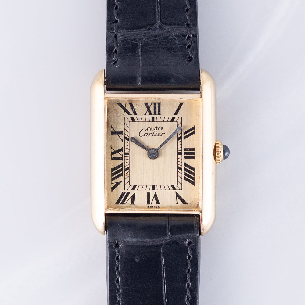CARTIER LM Must TANK 1st Gold Dial
