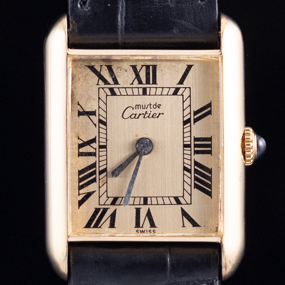 CARTIER LM Must TANK 1st Gold Dial