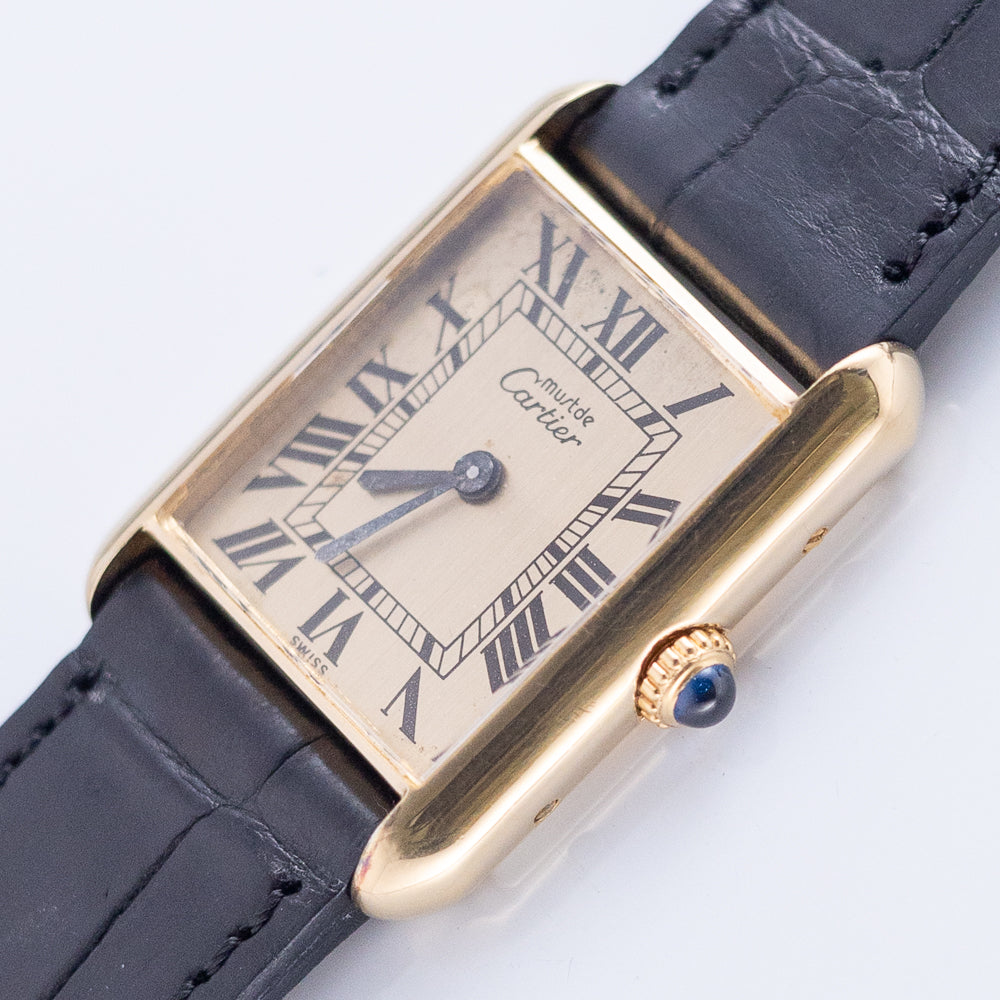CARTIER LM Must TANK 1st Gold Dial