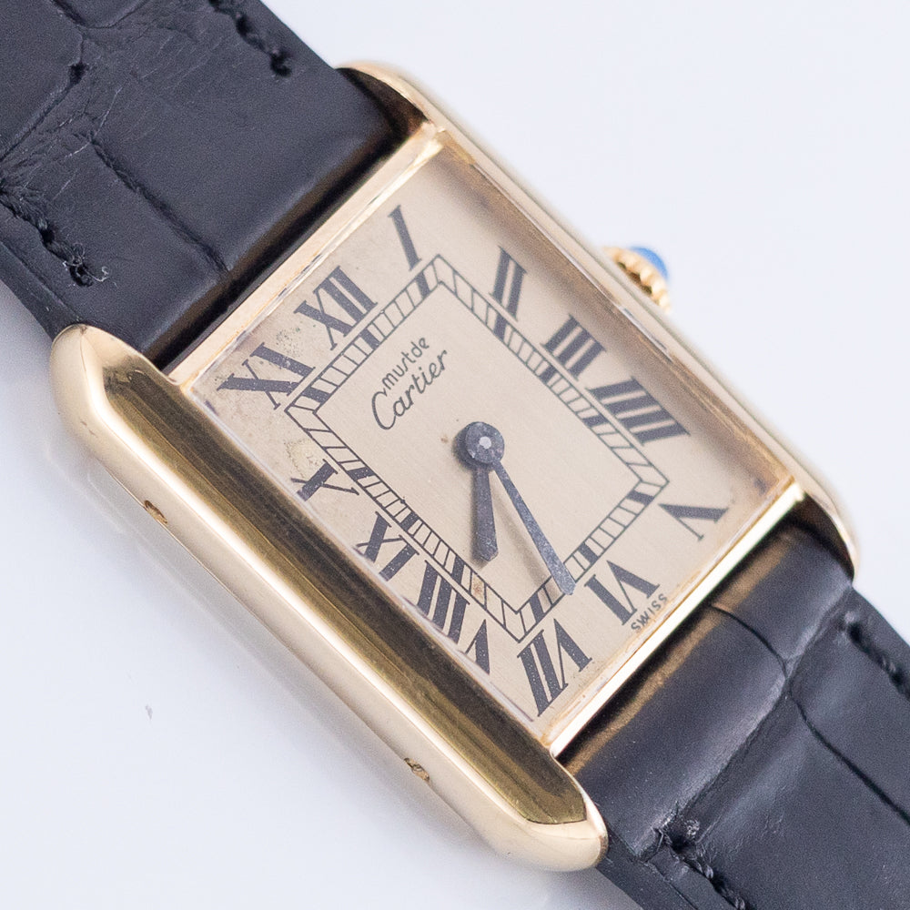 CARTIER LM Must TANK 1st Gold Dial