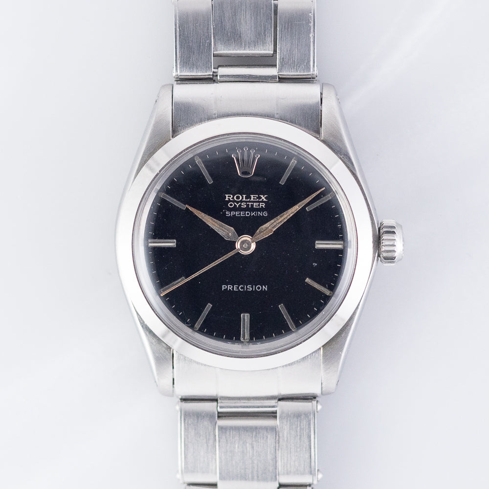 ROLEX OYSTER SPEEDKING Black Gilt Dial Ref.6430