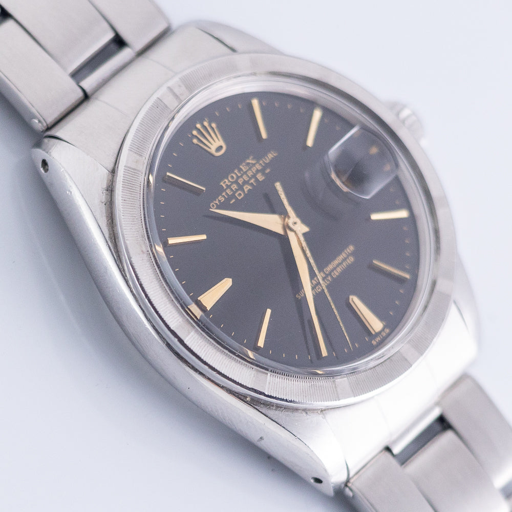 ROLEX OYSTER PERPETUAL DATE Ref.1501 Black Gilt Dial