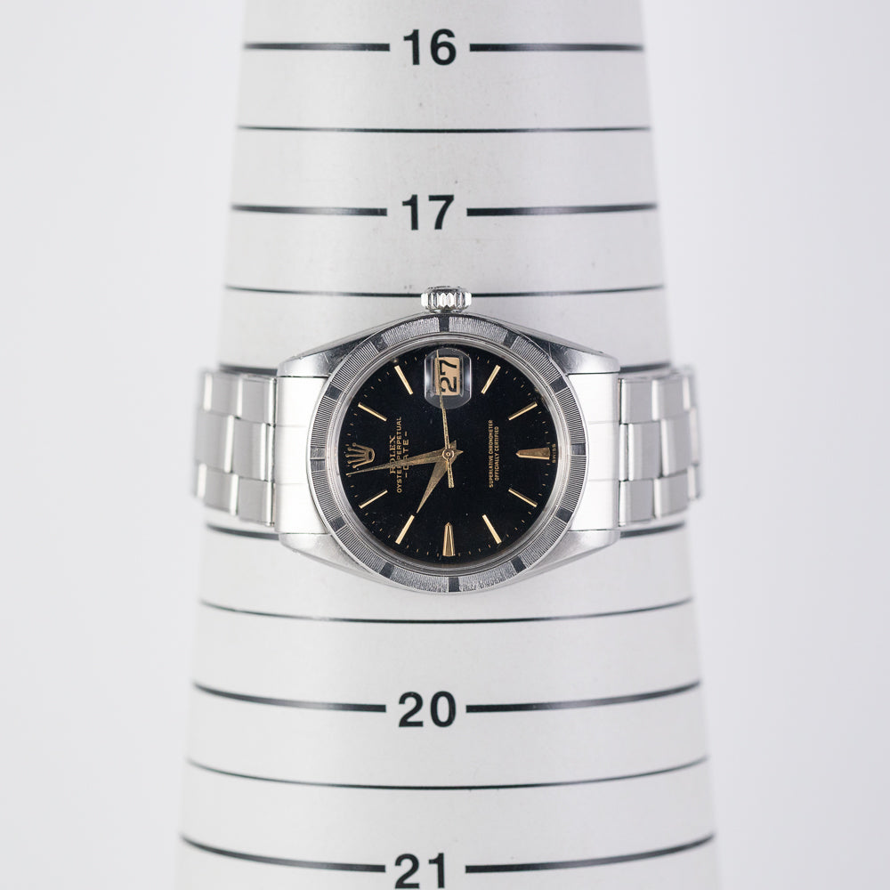 ROLEX OYSTER PERPETUAL DATE Ref.1501 Black Gilt Dial