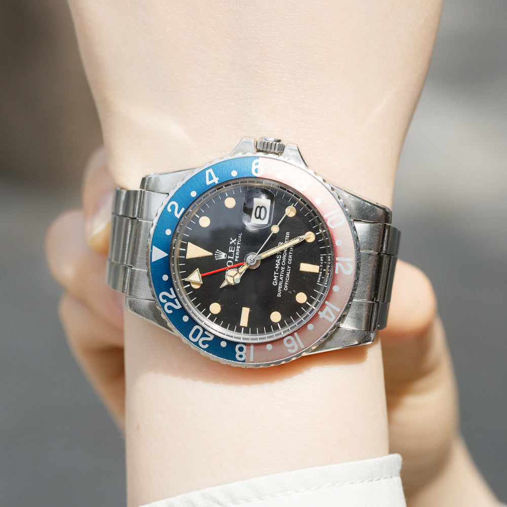 ROLEX GMT-MASTER Ref.1675 matte MK1 pumpkin Lume w.BOX and paper