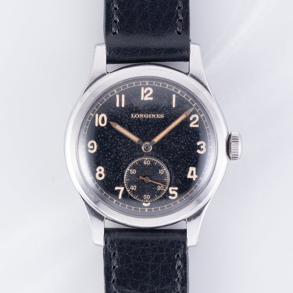 LONGINES “SEI-TACCHE” BLACK GILT DIAL Cal.10.68Z