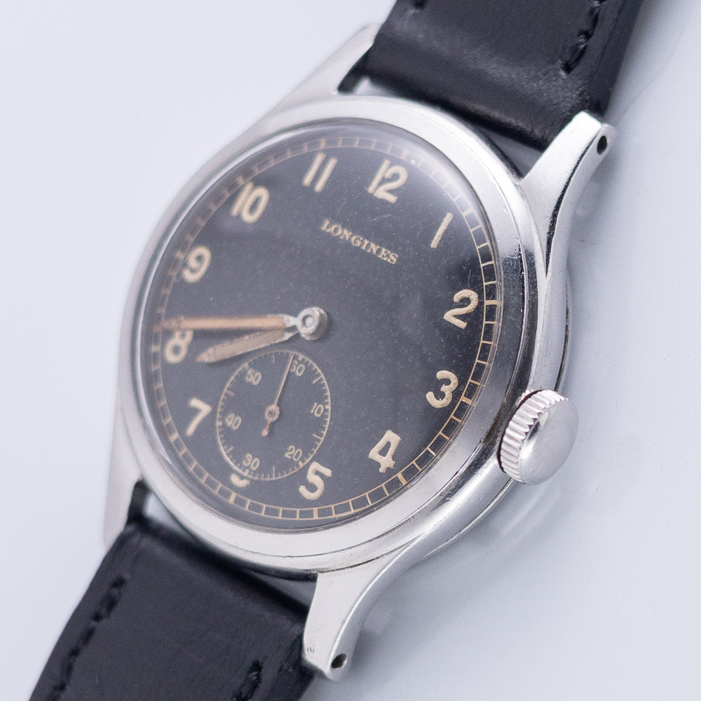 LONGINES “SEI-TACCHE” BLACK GILT DIAL Cal.10.68Z
