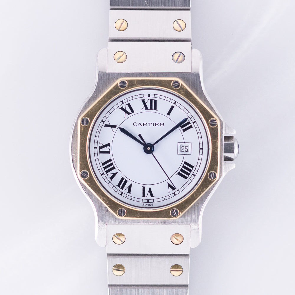 CARTIER LM SANTOS OCTAGON Automatic Ref.2966 NO Crack Dial