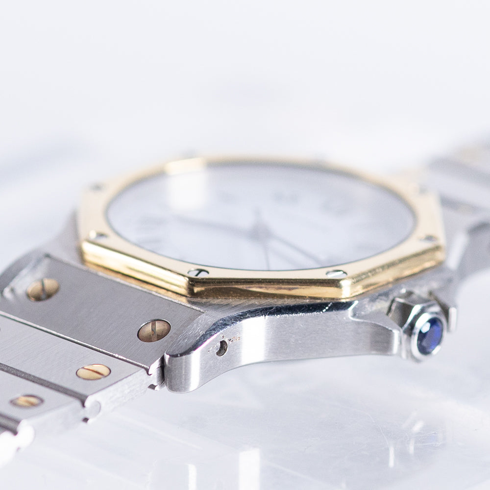 CARTIER LM SANTOS OCTAGON Automatic Ref.2966 NO Crack Dial