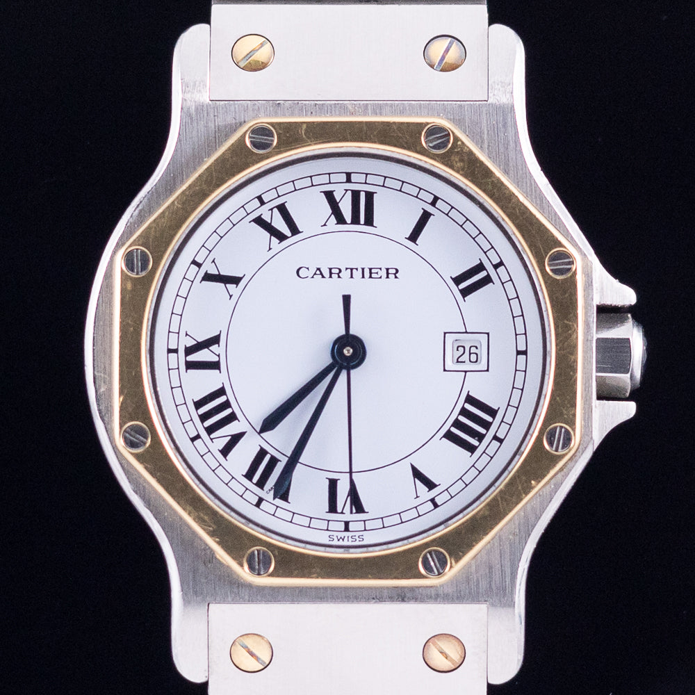 CARTIER LM SANTOS OCTAGON Automatic Ref.2966 NO Crack Dial