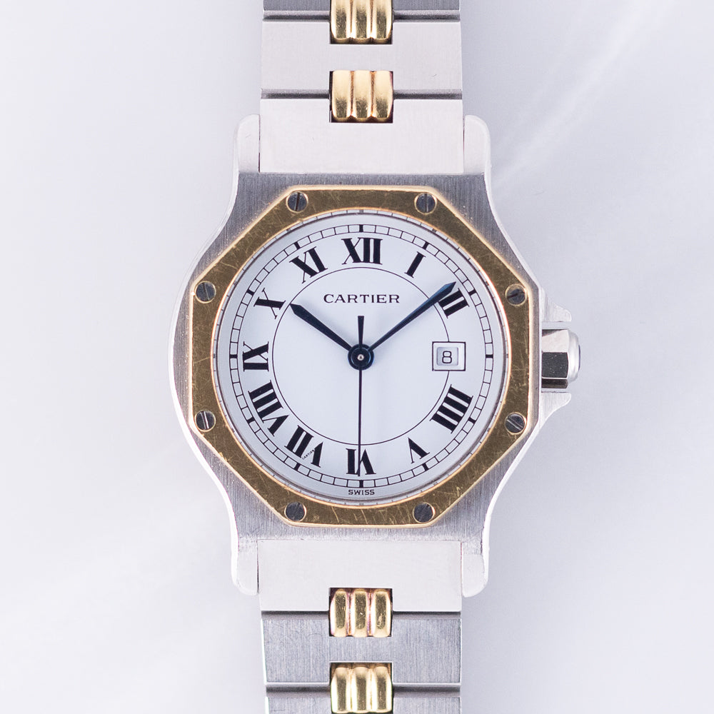 CARTIER LM SANTOS OCTAGON Ref.2966 Godron Bracelet – TIMEANAGRAM